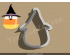 Candy Corn with Witch Hat Cookie Cutter. Halloween Cookie Cutter. 