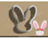 Floral Bunny Cookie Cutter. Easter Cookie Cutter