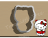 Christmas Hello Kitty Style 3 Cookie Cutter. Christmas Cookie Cutter.  Cartoon Cookie Cutter