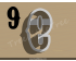 Carnival Number Nine Cookie Cutter. Number Cookie Cutter