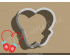 Mitten Heart Plaque Cookie Cutter. Christmas Cookie Cutter