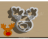 Cute Reindeer Head Cookie Cutter. Christmas Cookie Cutter. Animal Cookie Cutter