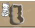 Christmas Hello Kitty Stocking Cookie Cutter. Christmas Cookie Cutter. 