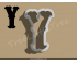 Carnival Letter Y Cookie Cutter. Alphabet Cookie Cutter