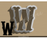 Carnival Letter W Cookie Cutter. Alphabet Cookie Cutter
