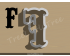 Carnival Letter F Cookie Cutter. Alphabet Cookie Cutter