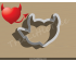 Evil Heart Cookie Cutter. Valentine's day Cookie Cutter