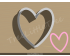 Cute Heart Style 1 Cookie Cutter. Valentine's day Cookie Cutter