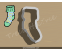 Sock Style 1 Cookie Cutter. Unique Cookie Cutter