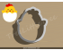 Baby Chick in Egg Cookie Cutter. Easter Cookie Cutter. Animal Cookie Cutter