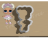 Flower Child Dawn Full Body Cookie Cutter. LOL Dolls Cookie Cutter