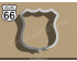 Route 66 Cookie Cutter. Traffic Cookie Cutter