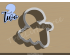 Lettered Number Two Cookie Cutter. Number Cookie Cutter