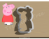 Peppa Pig Full Body Cookie Cutter. Peppa Pig Cookie Cutter