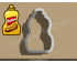 Mustard Bottle Cookie Cutter. Summer Season Cookie Cutter. BBQ Cookie Cutter