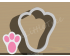 Bunny Paw Print Cookie Cutter. Easter Cookie Cutter