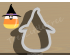Candy Corn with Witch Hat Cookie Cutter. Halloween Cookie Cutter. 