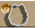 Cute Scarecrow Head Cookie Cutter. Fall Season Cookie Cutter. Halloween Cookie Cutter
