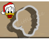 Christmas Donald Duck Head Cookie Cutter. Christmas Cookie Cutter.  Cartoon Cookie Cutter