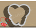 Mitten Heart Plaque Cookie Cutter. Christmas Cookie Cutter