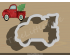 Truck with Christmas Tree Cookie Cutter. Christmas Cookie Cutter