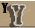 Carnival Letter Y Cookie Cutter. Alphabet Cookie Cutter
