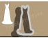Wedding Dress Style 1 Cookie Cutter. Wedding Cookie Cutter