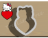 Hello Kitty with Heart Plaque Cookie Cutter. Valentine's day Cookie Cutter. Hello Kitty Cookie Cutter