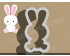 Sitting Bunny Cookie Cutter. Easter Cookie Cutter. Animal Cookie Cutter