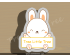 Happy Bunny Plaque Cookie Cutter. Easter Cookie Cutter. Animal Cookie Cutter