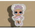 Flower Child Dawn Full Body Cookie Cutter. LOL Dolls Cookie Cutter