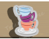 Stacked Teacup Cookie Cutter. Alice in Wonderland Cookie Cutter