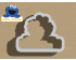 Cookie Monster with Sign Cookie Cutter. Cartoon Cookie Cutter. Sesame Street Cookie Cutter