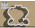 Sitting Elephant With Floral Crown Cookie Cutter. Animal Cookie Cutter