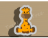Sitting Giraffe Cookie Cutter. Animal Cookie Cutter