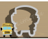 School Bus Front Cookie Cutter. Car Cookie Cutter