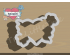 Heart Banner Cookie Cutter. Valentine's day Cookie Cutter. Mother's day Cookie Cutter