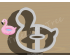 Flamingo Floatie Detailed Cookie Cutter. Floatie Cookie Cutter. Summer Season Cookie Cutter