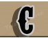 Carnival Letter C Cookie Cutter. Alphabet Cookie Cutter