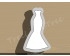 Wedding Dress Style 2 Cookie Cutter. Wedding Cookie Cutter
