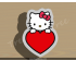 Hello Kitty with Heart Plaque Cookie Cutter. Valentine's day Cookie Cutter. Hello Kitty Cookie Cutter
