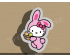 Hello Kitty in Bunny Costume Cookie Cutter. Easter Cookie Cutter. Hello Kitty Cookie Cutter