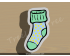Sock Style 1 Cookie Cutter. Unique Cookie Cutter