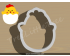 Baby Chick in Egg Cookie Cutter. Easter Cookie Cutter. Animal Cookie Cutter
