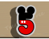 Mickey Number Five Cookie Cutter. Number Cookie Cutter