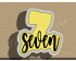 Lettered Number Seven Cookie Cutter. Number Cookie Cutter