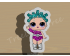 Cosmic Queen Full Body Cookie Cutter. LOL Dolls Cookie Cutter
