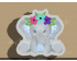 Sitting Elephant With Floral Crown Cookie Cutter. Animal Cookie Cutter