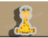 Sitting Giraffe WIth Floral Crown Cookie Cutter. Animal Cookie Cutter