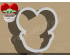 Baby Yoda In Heart Spaceship Cookie Cutter. Star War Cookie Cutter. Valentine's Day Cookie Cutter